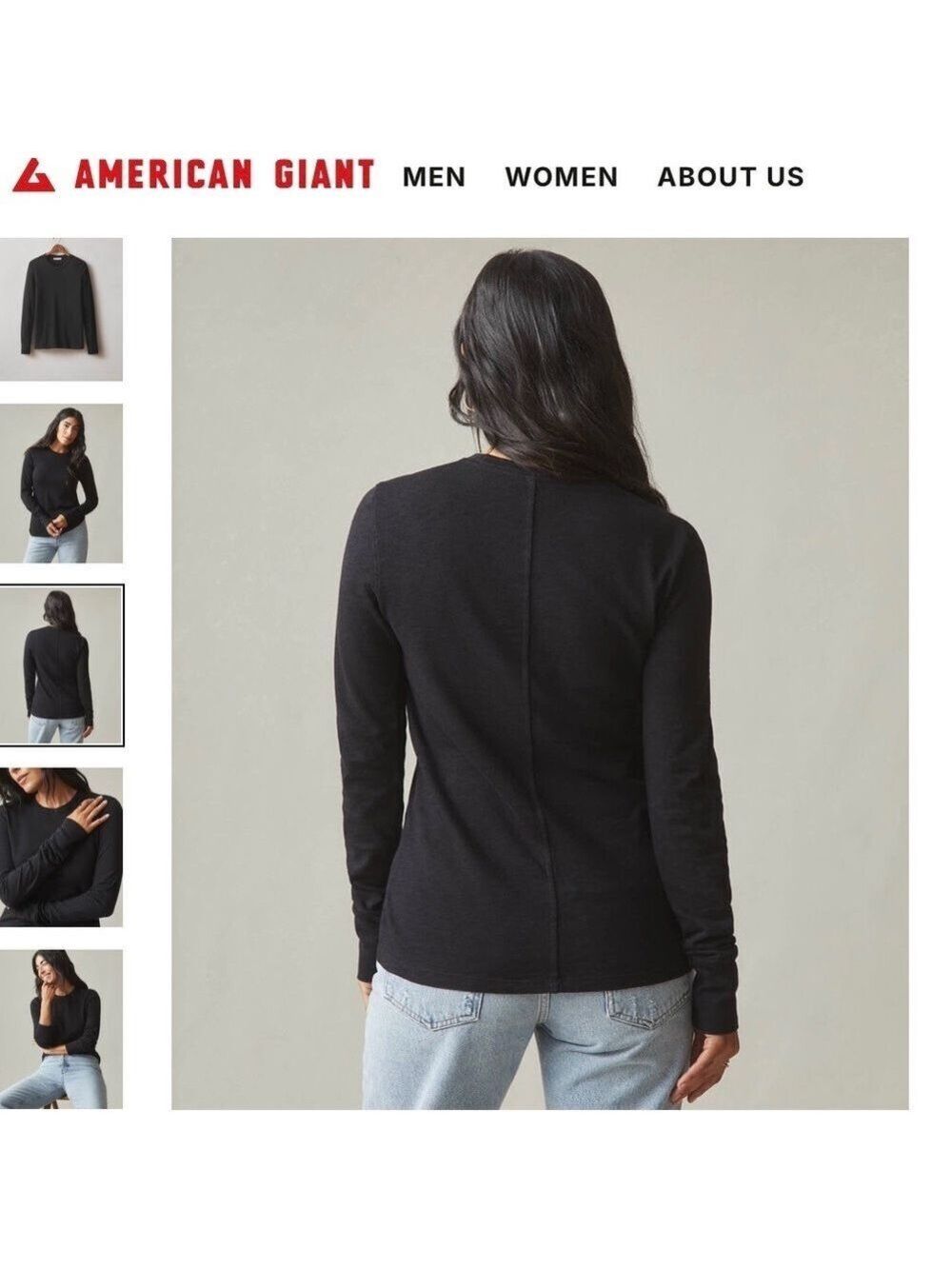 American Giant Long Sleeve Crewneck Tee - Picture 2 of 9